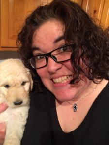 Puppy Selfie with Red Collar